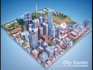 City Downtown - 70 Models Pack Modelo 3D