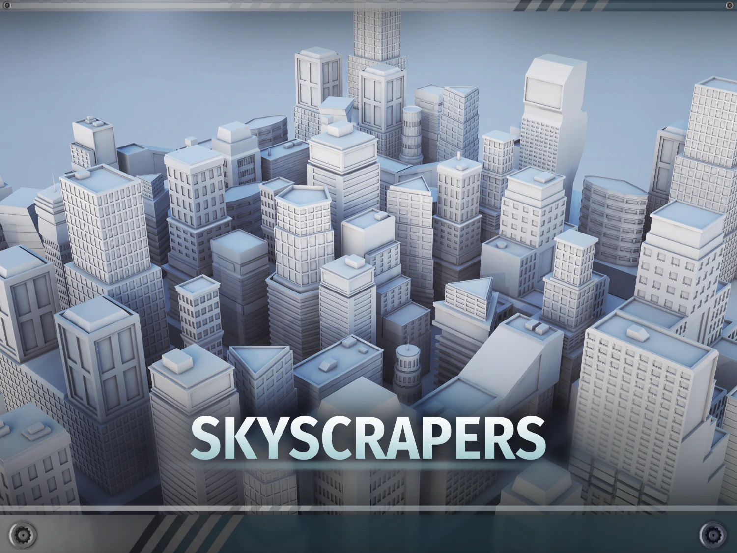 Skyscrapers - 22 Model Pack 3D Model .c4d .max .obj .3ds .fbx .stl .blend