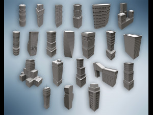 Skyscrapers - 22 Model Pack 3D मॉडल