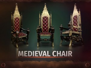 Medieval Chair 3D Model