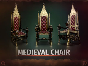 Orta&ccedil;ağ Sandalyesi 3D Model