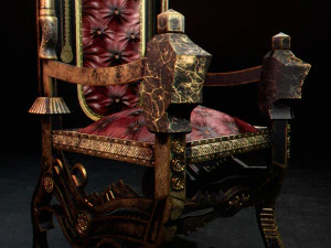 Silla Medieval Modelo 3D