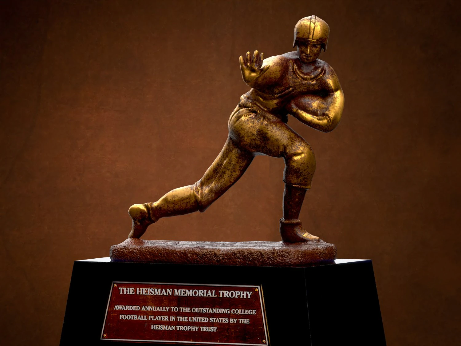 Heisman Trophy 3D Model .c4d .max .obj .3ds .fbx .stl .blend 