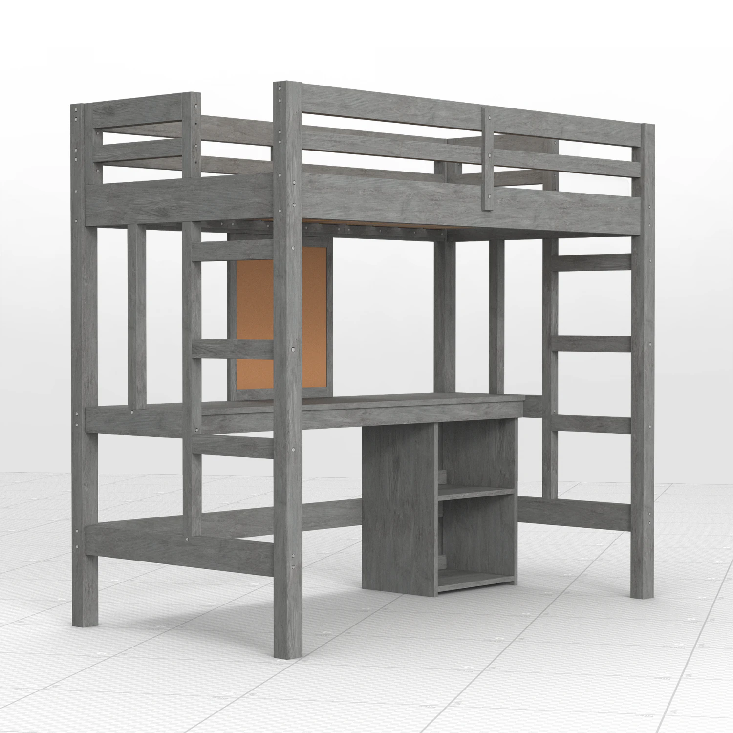 Bunk bed 3D Model .c4d .max .obj .3ds .fbx .stl .blend 