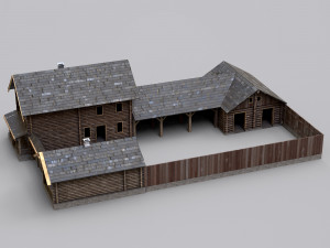 Slavic hut 3D 模型