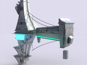 Halo Building game-ready 3D Model
