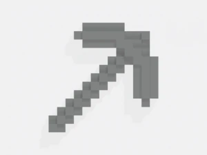 Minecraft Pickaxe 3D Print Model