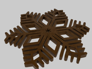 Snow Flake Coaster Set 6 Pieces 3D Baskı Modeli
