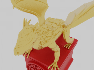 Mecha Dragon Statue 3D Принт Модель
