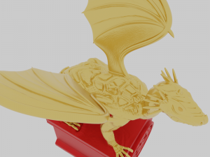 Mecha Dragon Statue 3D 打印模型