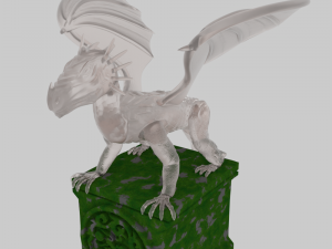 Mecha Dragon Statue 3D 打印模型