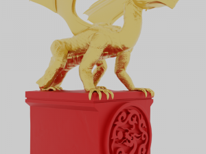 Mecha Dragon Statue 3D 打印模型