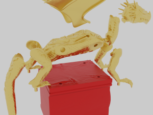 Mecha Dragon Statue 3D 打印模型