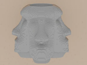 Moai Pencil Holder 3D Print Model