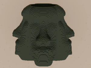 Moai Pencil Holder 3D Print Model
