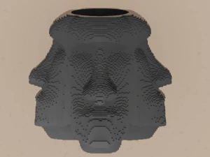 Moai Pencil Holder 3D Print Model