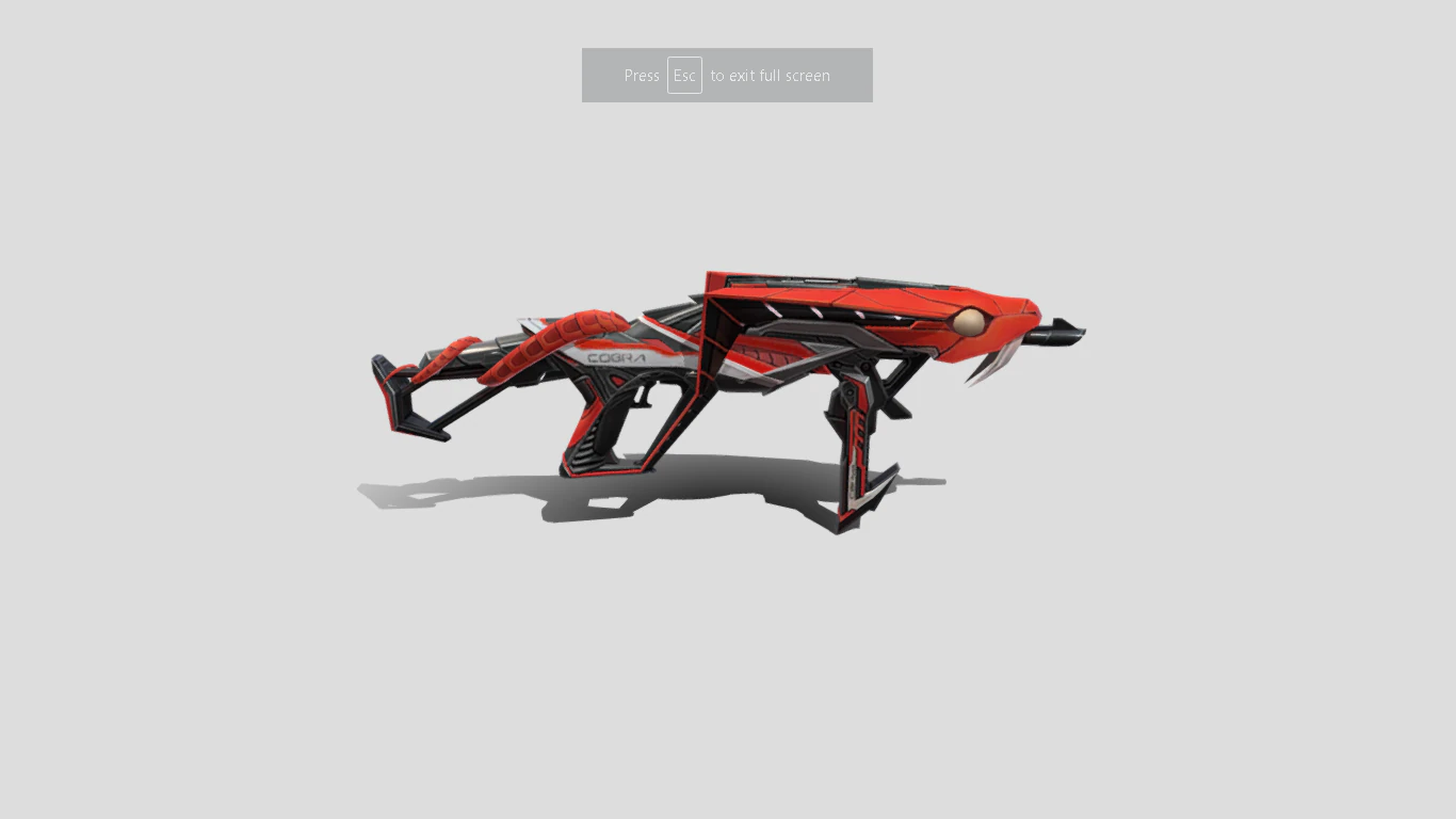 Cobra mp40 free fire 3D Model .c4d .max .obj .3ds .fbx .stl .blend