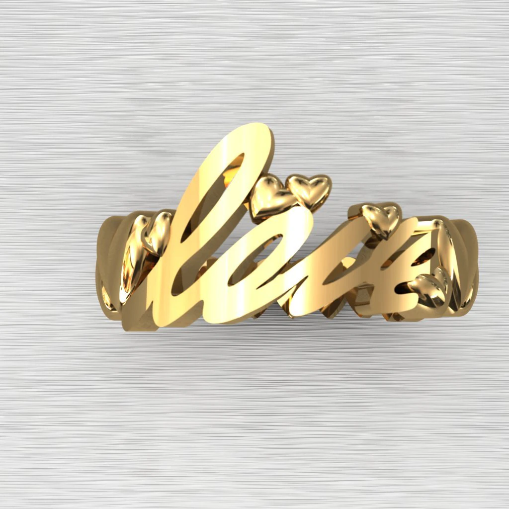 Love ring 3D Print Model .c4d .max .obj .3ds .fbx .stl .blend
