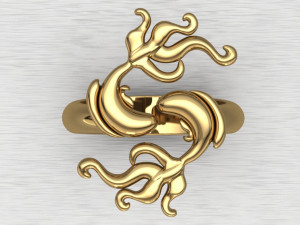 Fish ring 3D Print Model