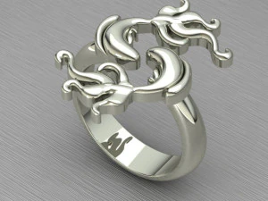Fish ring 3D Print Model