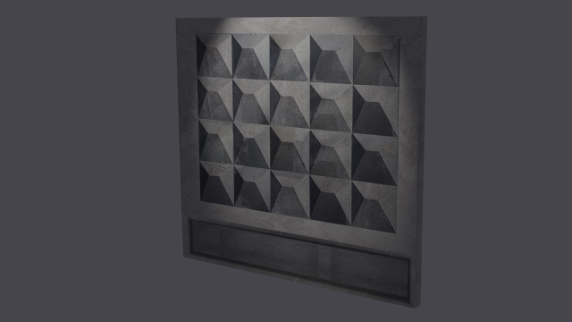 Soviet stone fence 3D Model .c4d .max .obj .3ds .fbx .stl .blend 