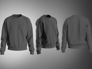Crewneck Zip Sweat 3D मॉडल