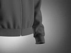Crewneck Zip Sweat 3D मॉडल