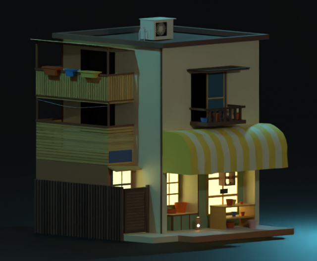 Flower shop 3D Модель .c4d .max .obj .3ds .fbx .stl .blend 