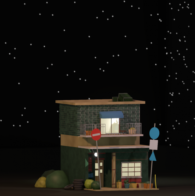 Japanese driving school 3D Model .c4d .max .obj .3ds .fbx .stl .blend 