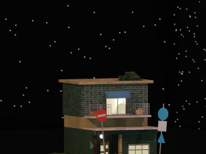 Japanese driving school 3D Model