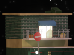 Japanese driving school 3D Model
