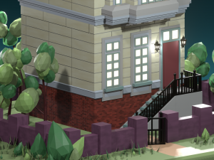 Victorian townhouse with Bleed Crete 3D Model