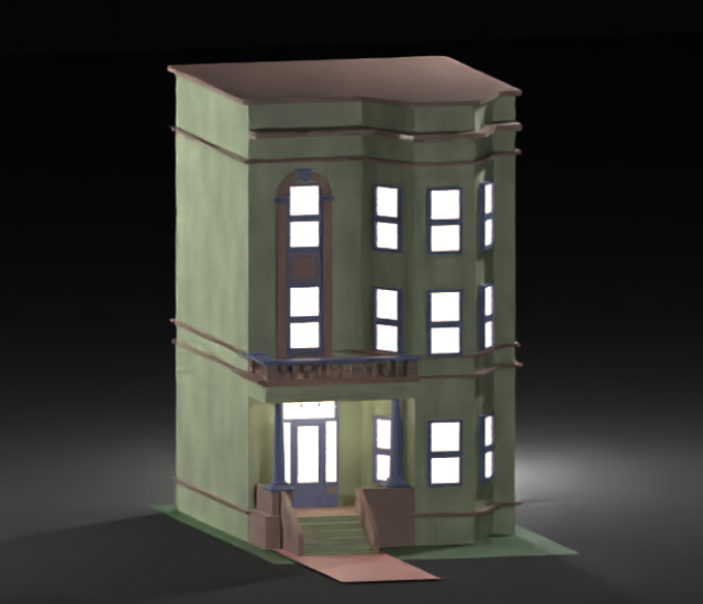 Chicago apartments 3D Model .c4d .max .obj .3ds .fbx .stl .blend 