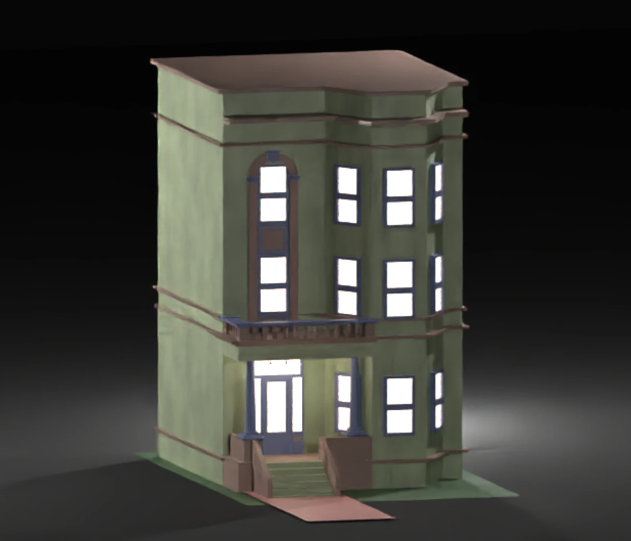 Chicago apartments 3D Model .c4d .max .obj .3ds .fbx .stl .blend 