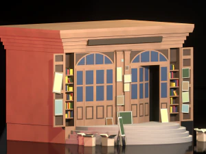 Антикварная библиотека Эрнесто-стрит 3D Модель
