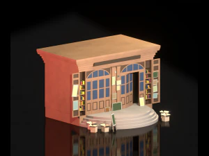 Ernesto Street Antique Library 3D Model