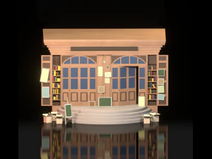 Ernesto Street Antique Library 3D Model