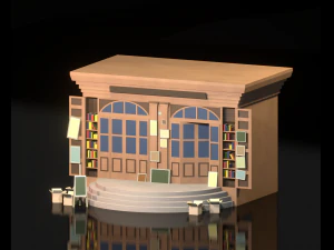 Ernesto Street Antique Library 3D Model