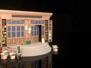 Ernesto Street Antique Library 3D Model