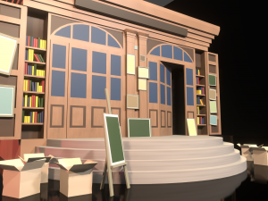 Ernesto Street Antique Library Modelo 3D