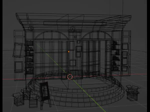 Ernesto Street Antique Library 3D Model