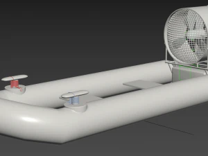 Perahu Listrik Model 3D