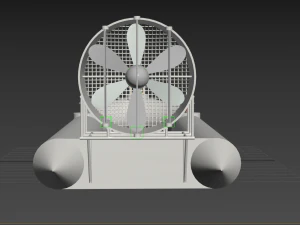 Perahu Listrik Model 3D