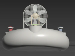 Perahu Listrik Model 3D