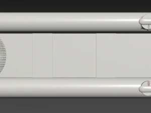 Perahu Listrik Model 3D