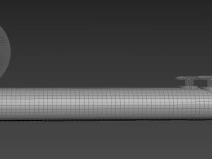 Perahu Listrik Model 3D