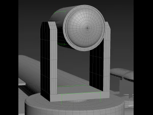 Perahu Listrik Model 3D