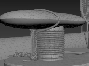 Perahu Listrik Model 3D