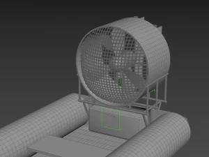 Perahu Listrik Model 3D