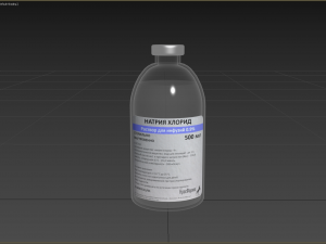Vial NaCl 09 500 ml 3D Model